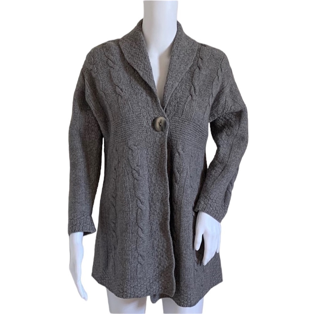 Arancrafts 100% Merino Wool Cardigan Sweater - Picture 1 of 11
